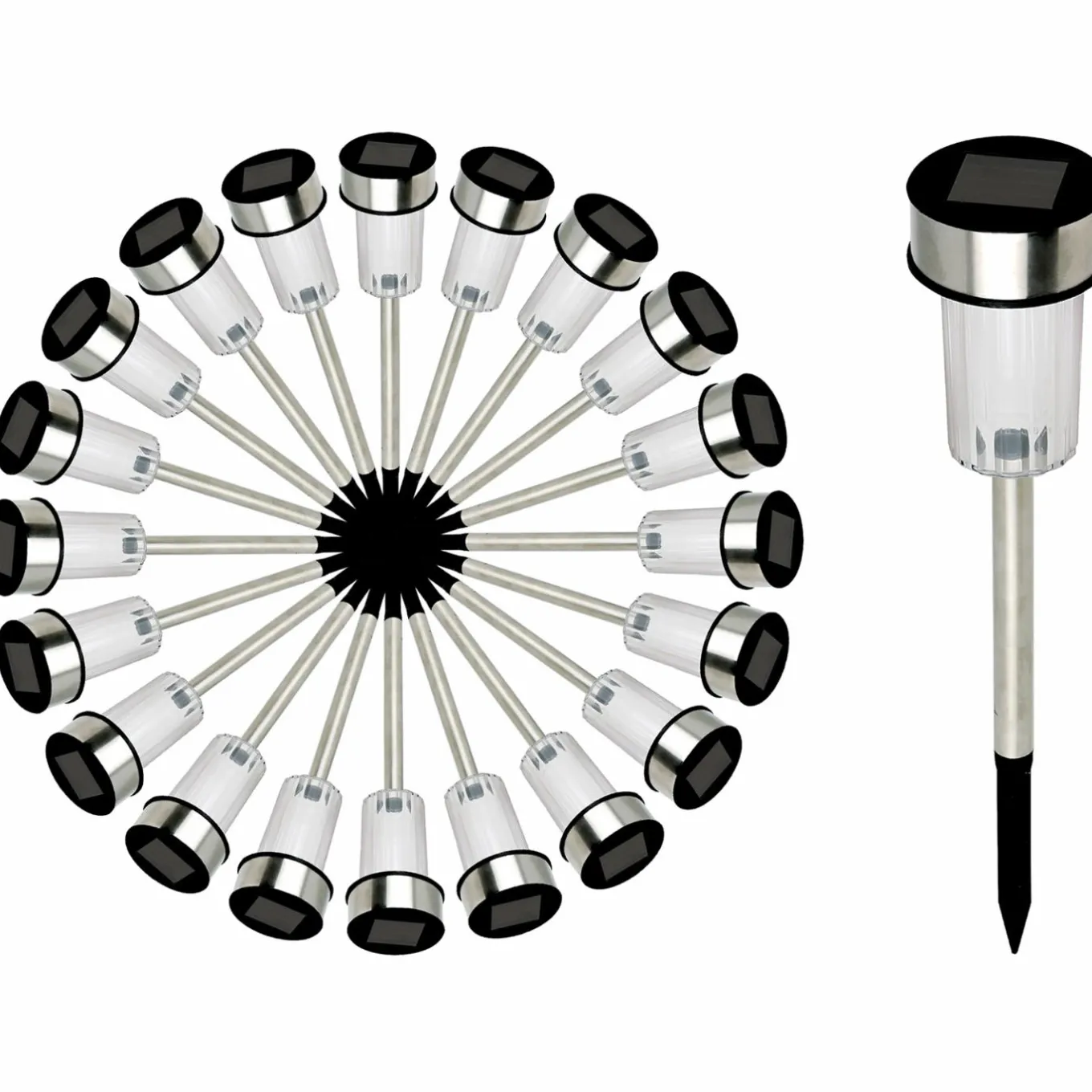 IDMarket 20 bornes solaires d'extérieur* Eclairages D'Ambiance