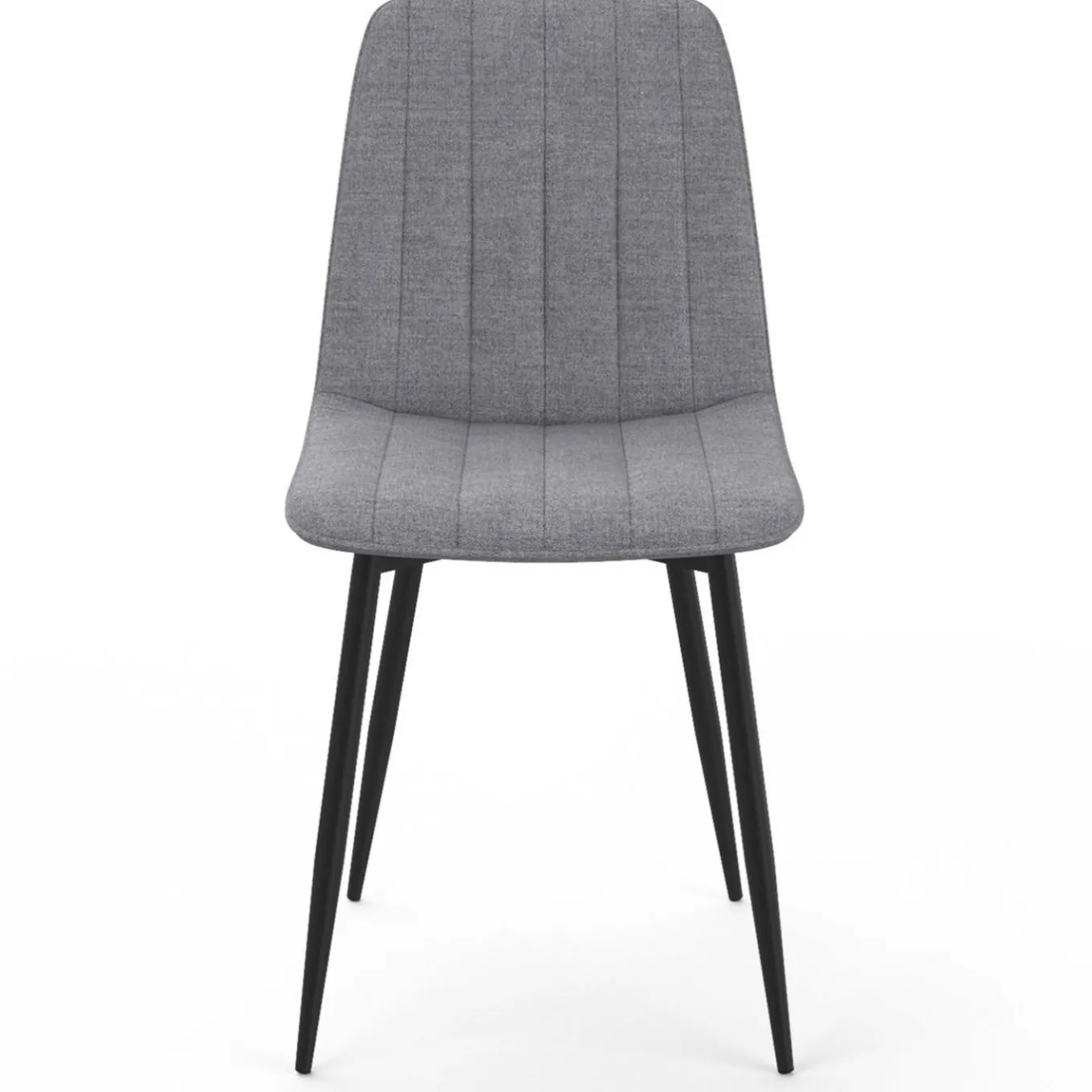 IDMarket 6 chaises en tissu gris clair* Chaises|Collection Moderne