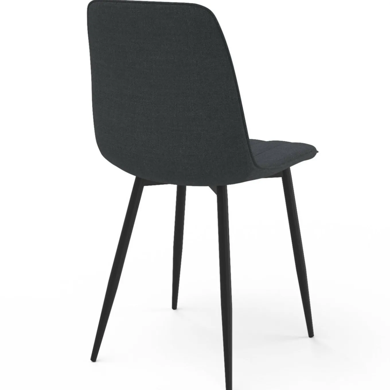 IDMarket 6 chaises en tissu gris foncé* Chaises|Collection Moderne