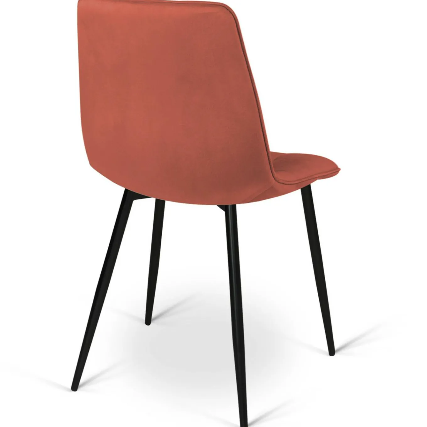 IDMarket 6 Chaises en velours mix color terracotta et beige* Chaises|Tables Et Chaises