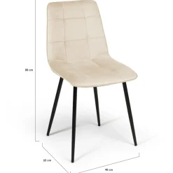 IDMarket 6 Chaises en velours mix color terracotta et beige* Chaises|Tables Et Chaises