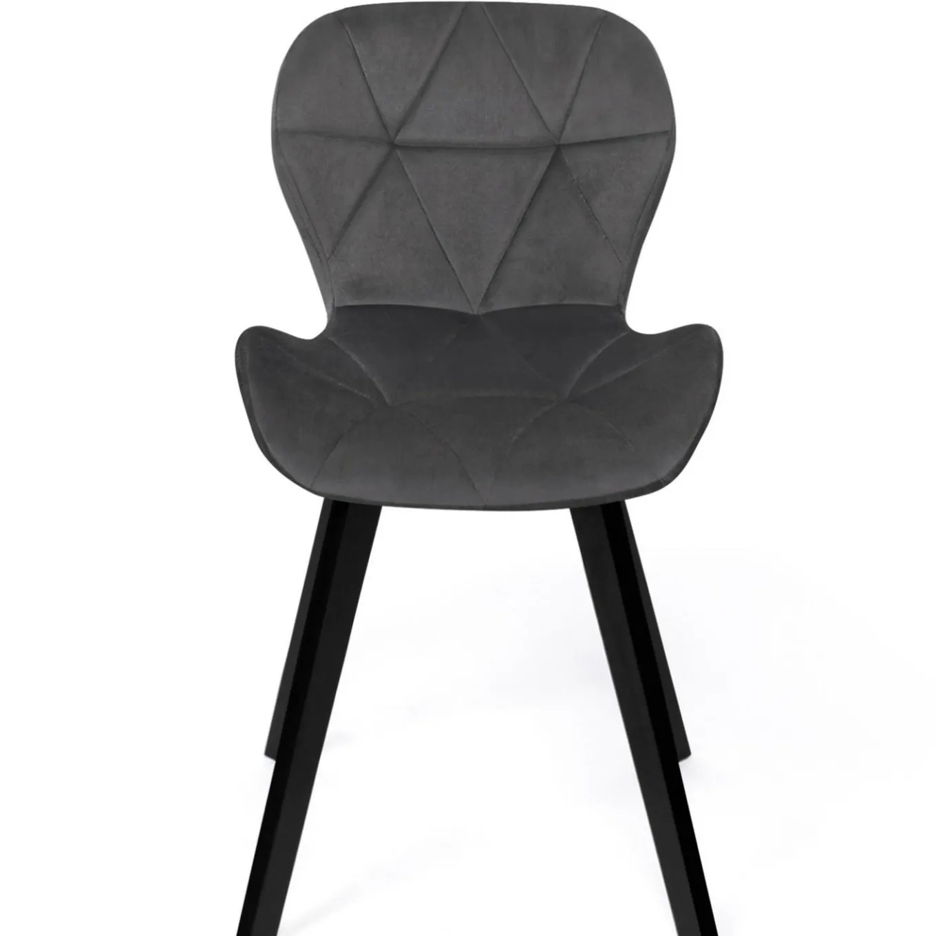 IDMarket 6 Chaises en velours mix color bleu, gris et jaune* Chaises|Salle À Manger Complète