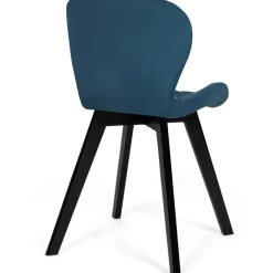 IDMarket 6 Chaises en velours mix color bleu, gris et jaune* Chaises|Salle À Manger Complète