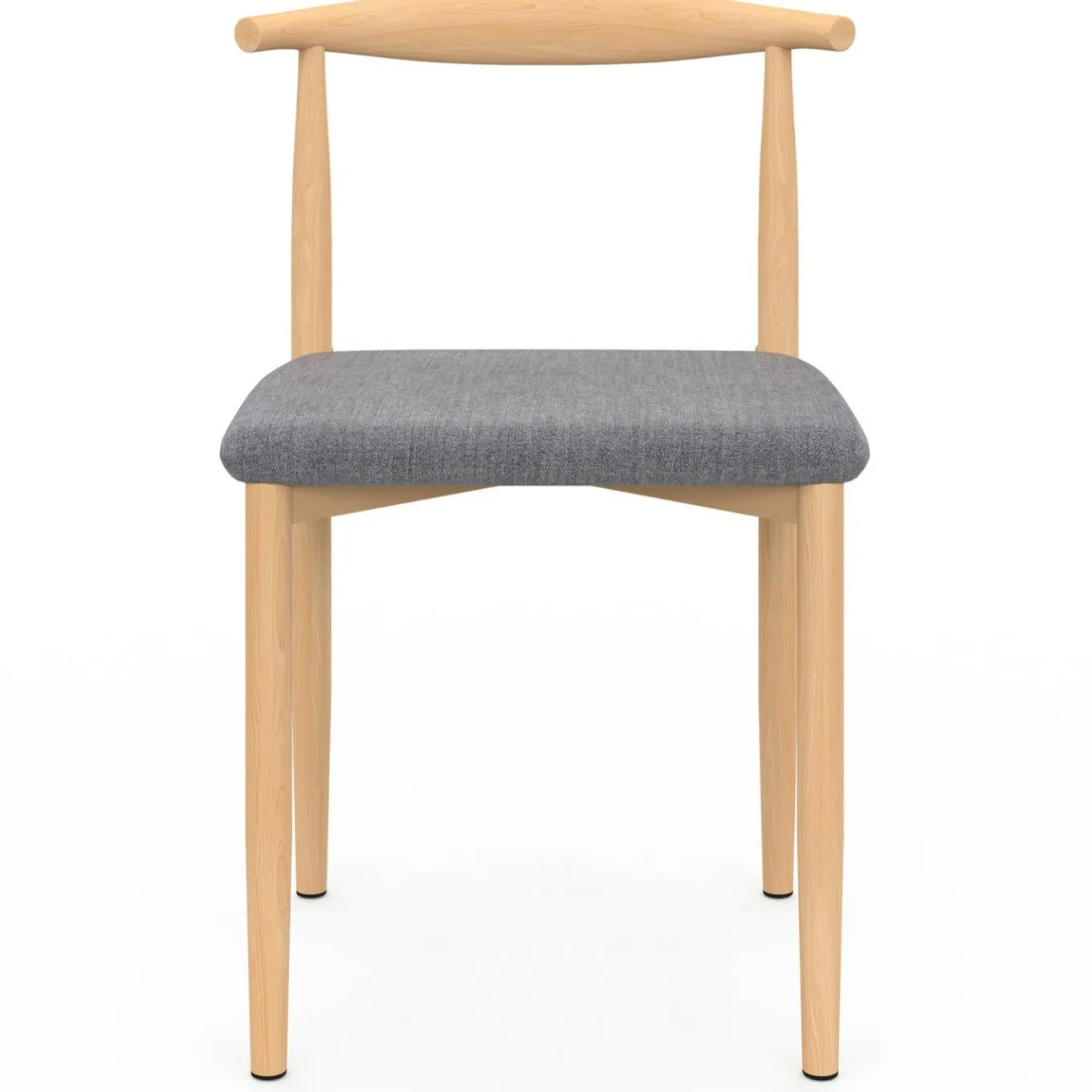 IDMarket 6 chaises imitation bois et tissu gris clair* Collection Scandinave|Tables Et Chaises