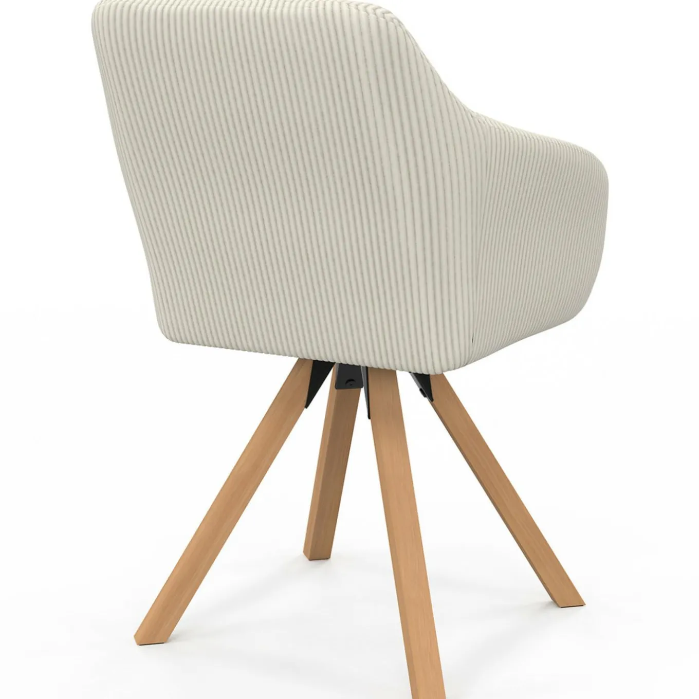 IDMarket 2 chaises pivotantes et fauteuils en velours beige* Chaises|Fauteuils