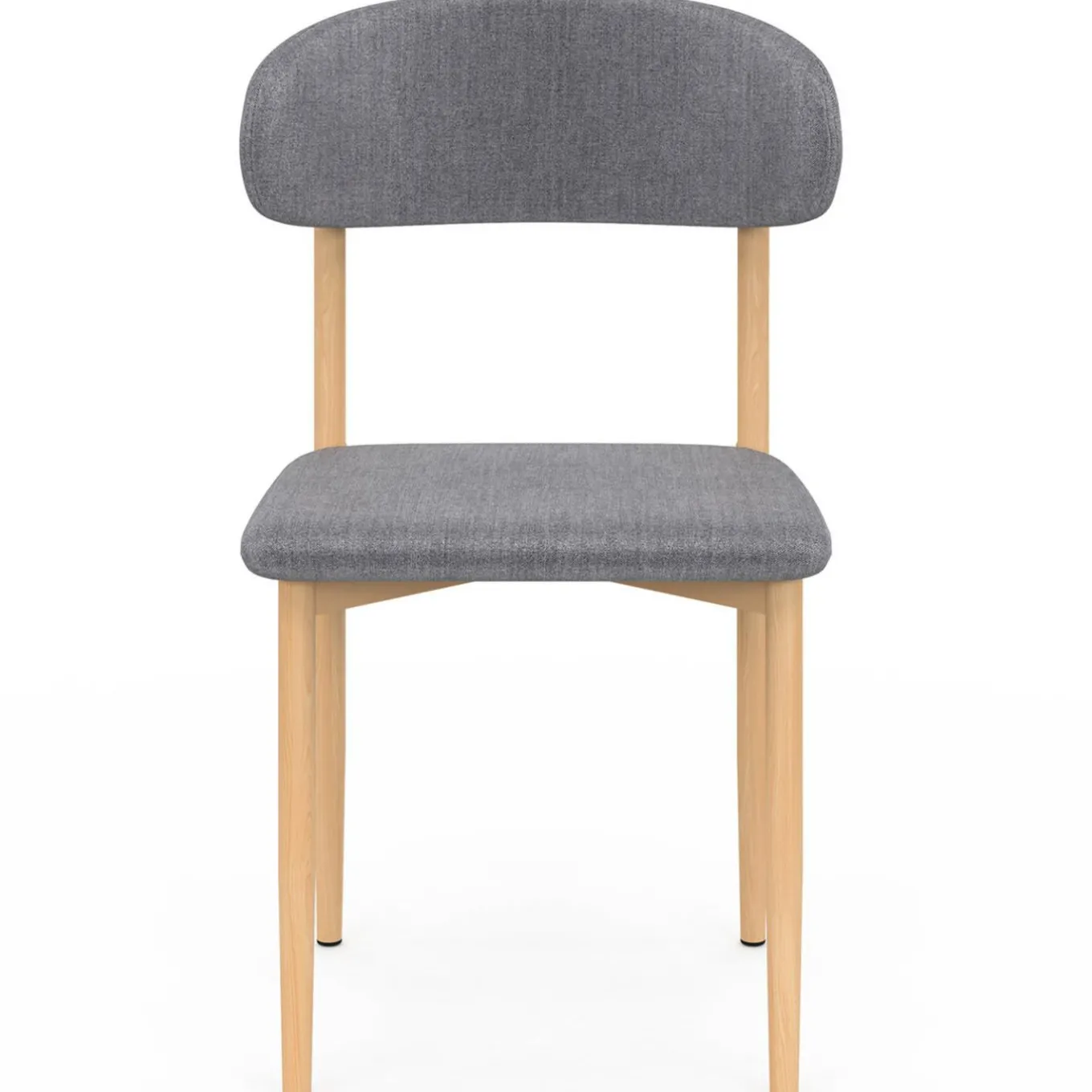 IDMarket 6 chaises scandinaves en tissu gris clair effet chiné* Collection Scandinave|Tables Et Chaises
