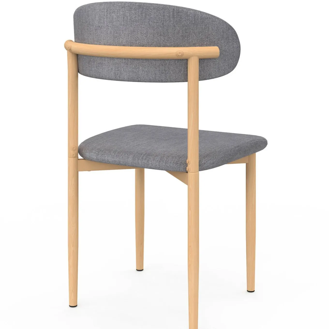 IDMarket 6 chaises scandinaves en tissu gris clair effet chiné* Collection Scandinave|Tables Et Chaises