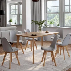 IDMarket 6 chaises scandinaves gris clair* Collection Scandinave|Chaises