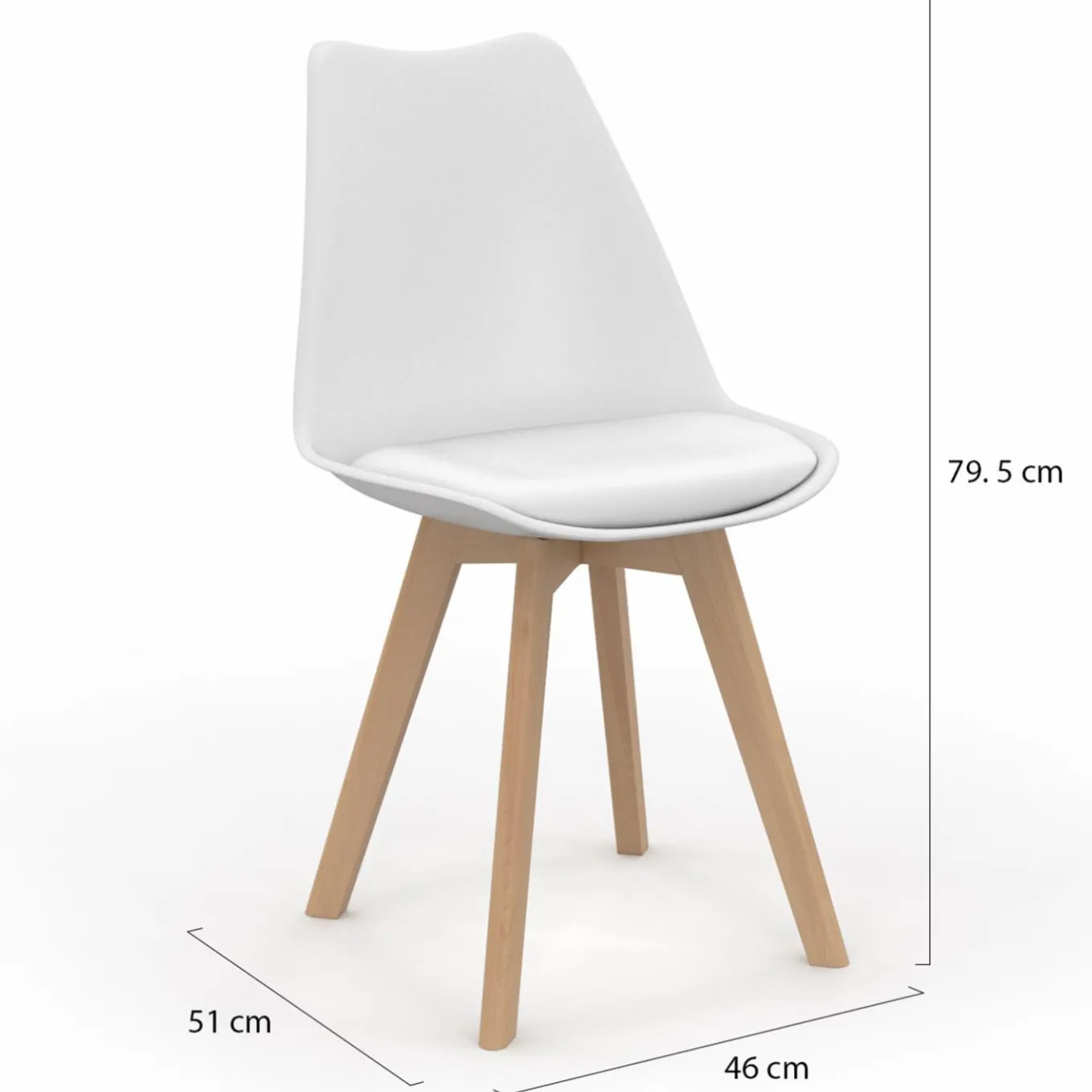 IDMarket 4 chaises scandinaves mix color* Collection Scandinave|Chaises