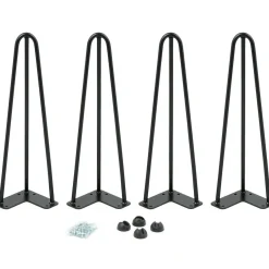 IDMarket 4 pieds de table épingle* Décoration Et Accessoires|Pieds De Table