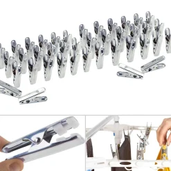 IDMarket 40 pinces à linge en inox* Séchoirs À Linge