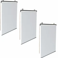 IDMarket 3 stores enrouleurs blancs 225 cm pour pergola* Accessoires Pergolas Et Tonnelles