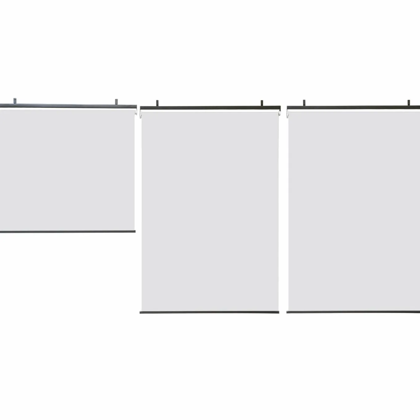 IDMarket 3 stores enrouleurs blancs 225 cm pour pergola* Accessoires Pergolas Et Tonnelles