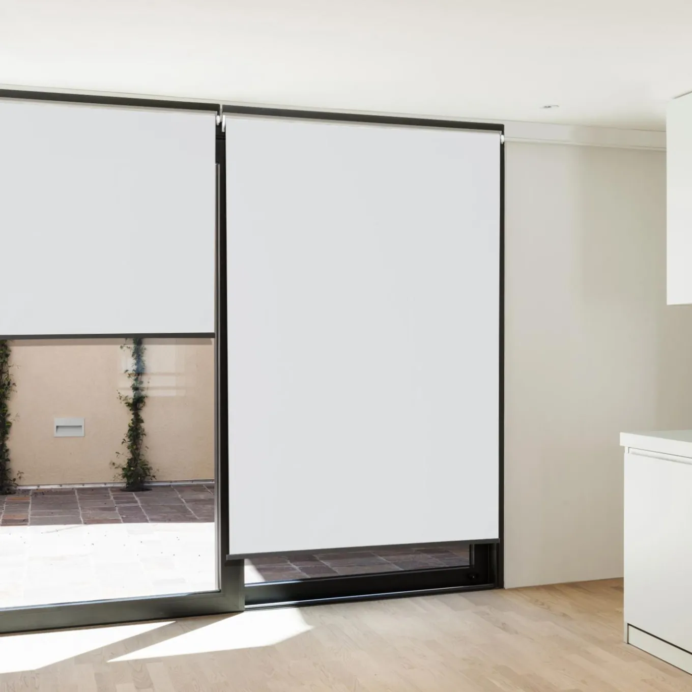 IDMarket 3 stores enrouleurs blancs 225 cm pour pergola* Accessoires Pergolas Et Tonnelles