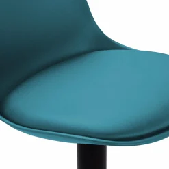 IDMarket 2 tabourets de bar design bleu canard et pied noir* Collection Contemporaine|Tabourets De Bar