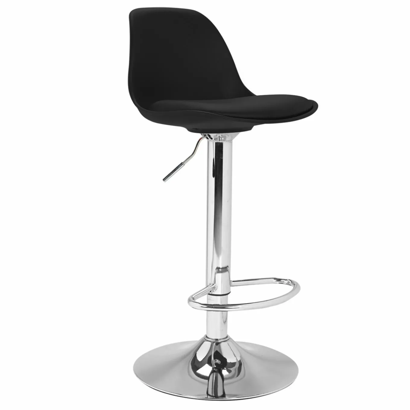 IDMarket 2 tabourets de bar design noir KARL* Collection Contemporaine|Tabourets De Bar