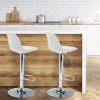 IDMarket 2 tabourets de bar design blanc KARL* Collection Contemporaine|Tabourets De Bar
