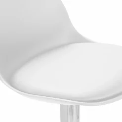 IDMarket 2 tabourets de bar design blanc KARL* Collection Contemporaine|Tabourets De Bar