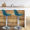 IDMarket 2 tabourets de bar design bleu canard* Collection Contemporaine|Tabourets De Bar