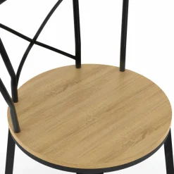 IDMarket 4 tabourets de bar industriel avec dossier arrondi* Tabourets De Bar|Chaises De Bar