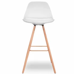 IDMarket 4 Tabourets de bar scandinave blanc SARA* Collection Scandinave|Tabourets De Bar