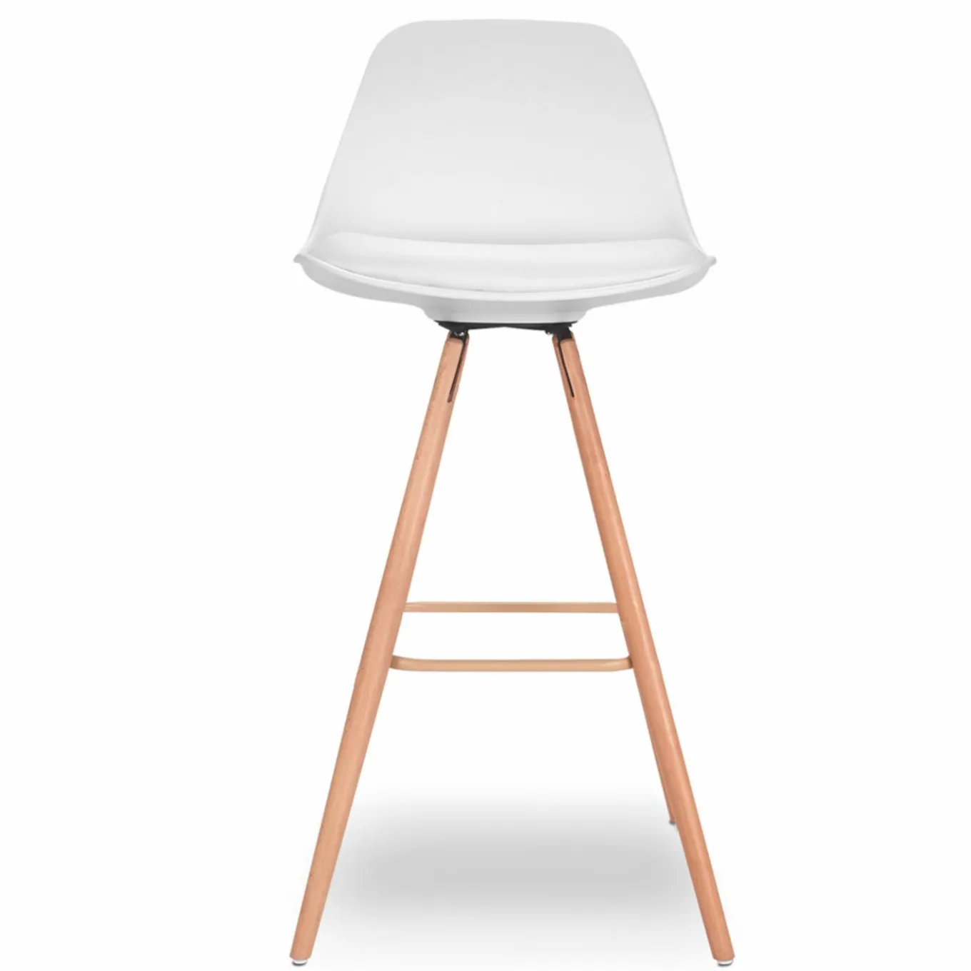 IDMarket 4 Tabourets de bar scandinave blanc SARA* Collection Scandinave|Tabourets De Bar