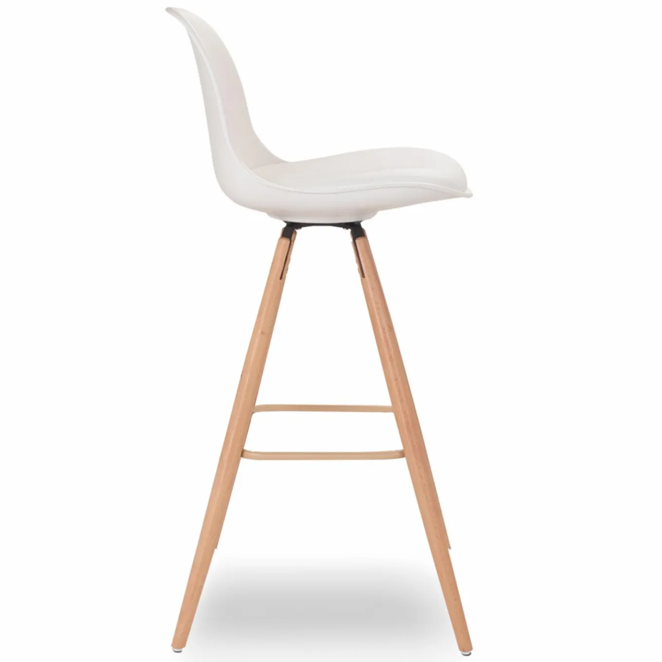 IDMarket 4 Tabourets de bar scandinave blanc SARA* Collection Scandinave|Tabourets De Bar