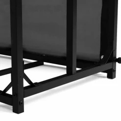 IDMarket Abri bois de chauffage en acier galvanisé avec housse de protection* Abris De Jardin|Stockage Du Bois