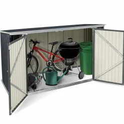 IDMarket Abri de jardin acier galvanisé gris 2,2 m²* Abris De Jardin