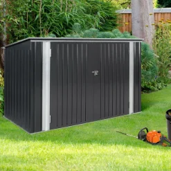 IDMarket Abri de jardin acier galvanisé gris 2,2 m²* Abris De Jardin