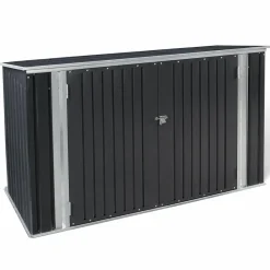 IDMarket Abri de jardin acier galvanisé gris 2,2 m²* Abris De Jardin