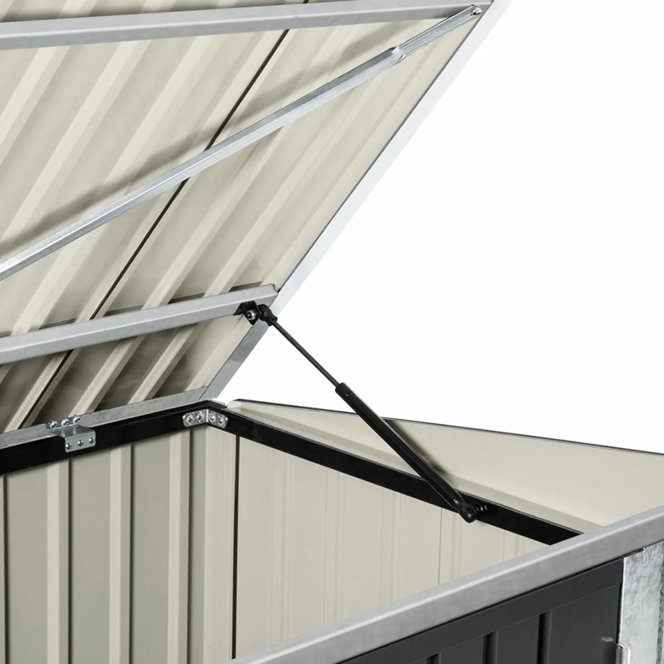 IDMarket Abri de jardin acier galvanisé gris 2,2 m²* Abris De Jardin