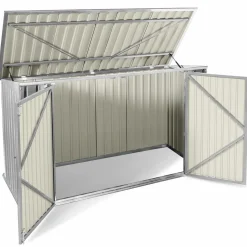 IDMarket Abri de jardin multi-rangements en métal gris clair* Abris De Jardin