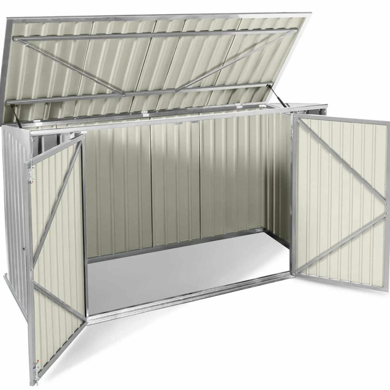 IDMarket Abri de jardin multi-rangements en métal gris clair* Abris De Jardin