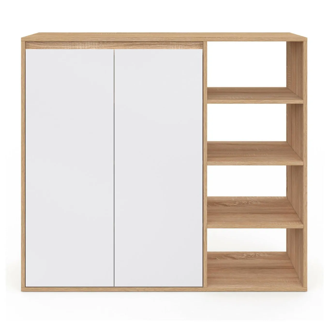IDMarket Armoire à chaussures 12 paires 2 portes et 4 étagères* Collection Moderne|Petits Meubles