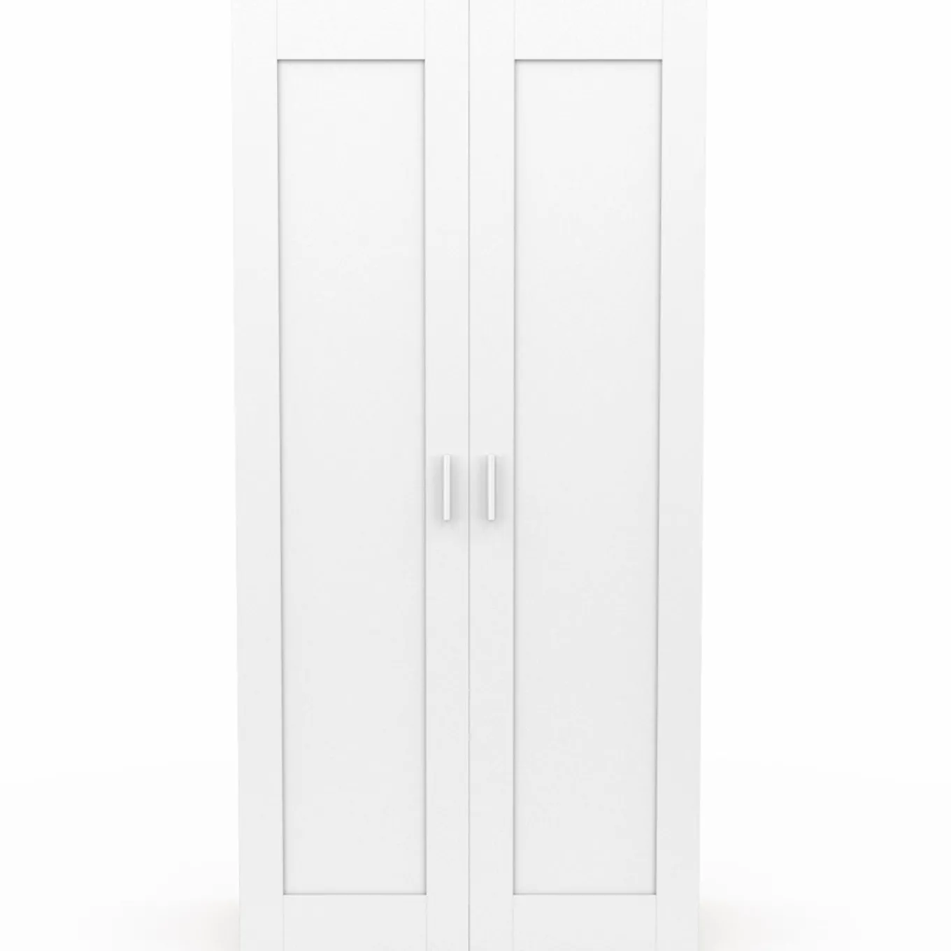 IDMarket Armoire blanc et bois 2 portes et étagères* Collection Agencement Magasin|Vestiaires Et Meubles D'Entrée