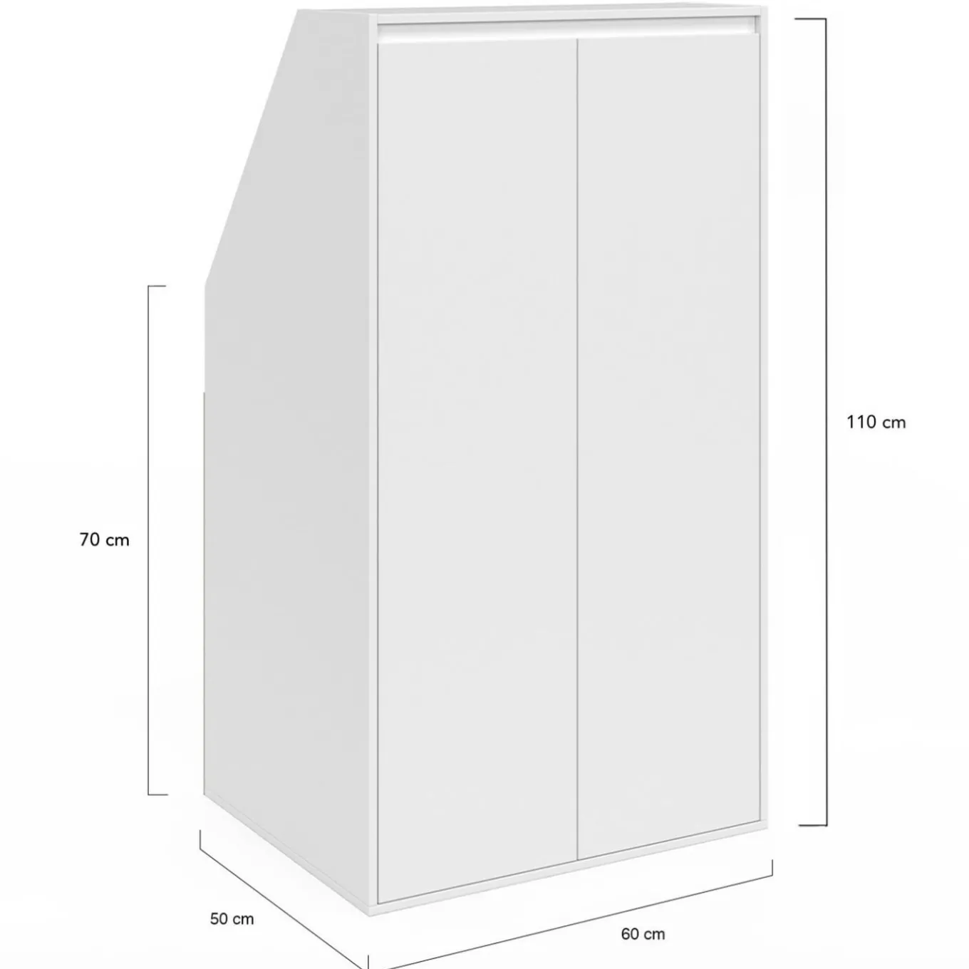 IDMarket Armoire blanche sous pente 3 portes 1 niche* Armoires|Dressings Et Portants Vêtements
