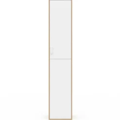 IDMarket Armoire de bureau bois 180 cm multifonction 3 étagères 1 porte blanche* Meubles Hauts|Meubles Blancs