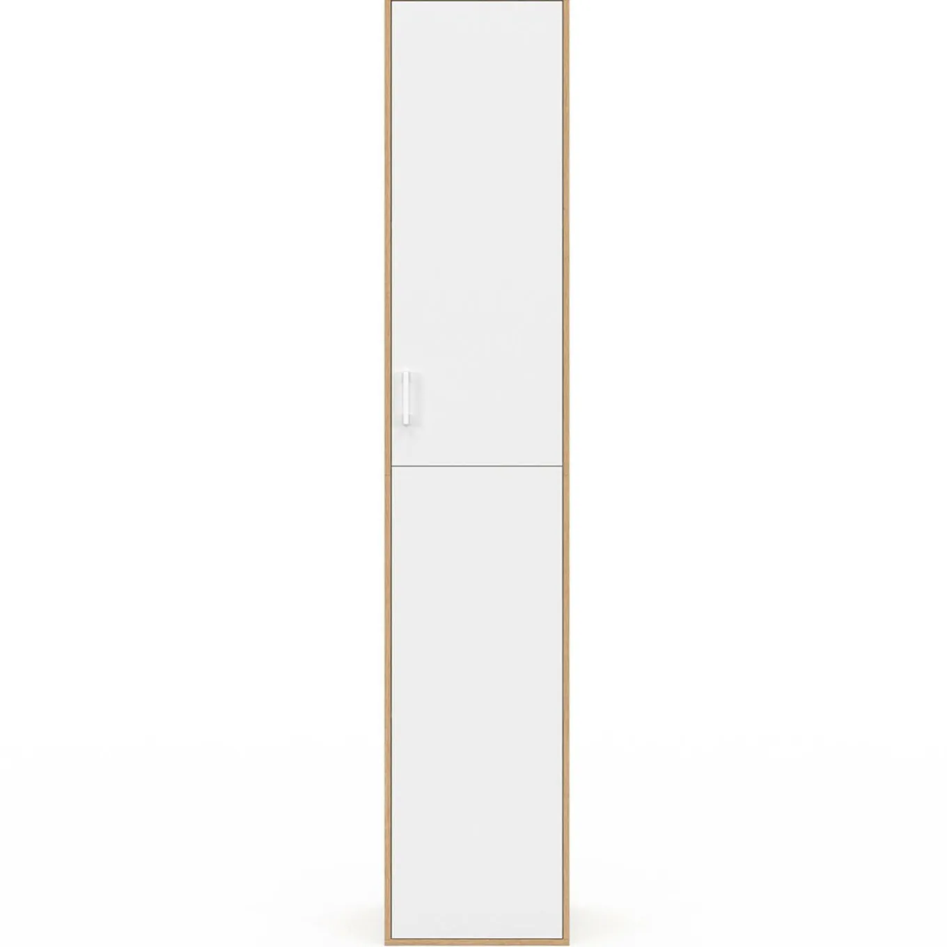 IDMarket Armoire de bureau bois 180 cm multifonction 3 étagères 1 porte blanche* Meubles Hauts|Meubles Blancs