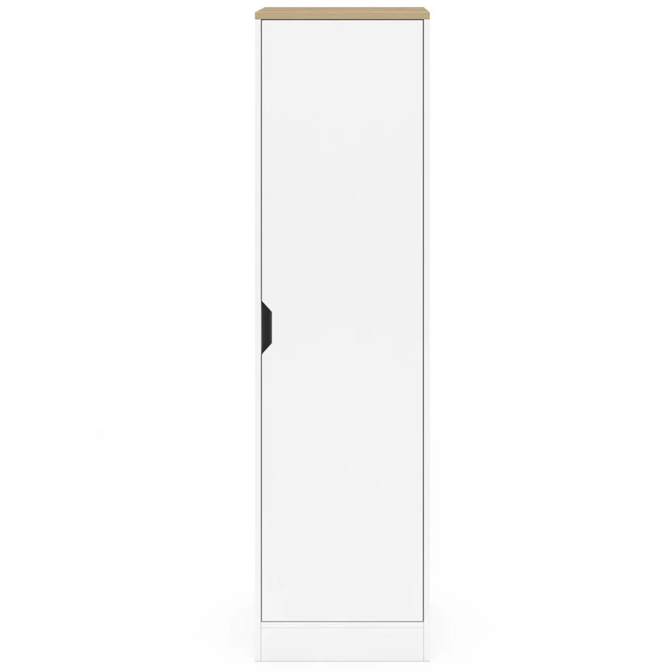 IDMarket Armoire de rangement 1 porte avec étagères blanc et bois* Meubles Blancs|Collection Agencement Magasin