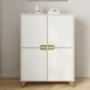 IDMarket Armoire de rangement scandinave avec 4 portes bois blanc* Rangement Et Accessoires|Collection Scandinave