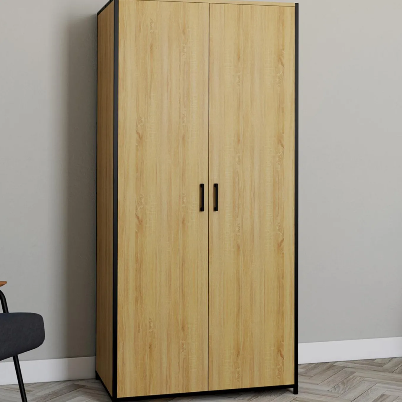 IDMarket Armoire grande capacité avec penderie et étagères* Rangement Et Accessoires|Meubles Hauts