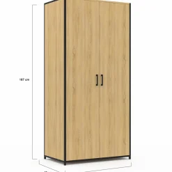 IDMarket Armoire grande capacité avec penderie et étagères* Rangement Et Accessoires|Meubles Hauts