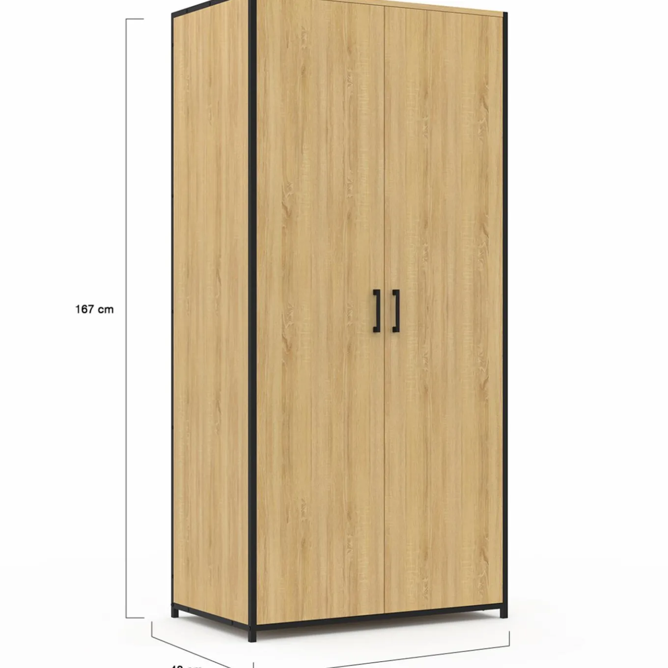 IDMarket Armoire grande capacité avec penderie et étagères* Rangement Et Accessoires|Meubles Hauts