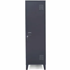 IDMarket Armoire industrielle vestiaire métallique et bois gris foncé* Rangement Et Accessoires|Collection Agencement Magasin