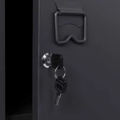 IDMarket Armoire industrielle vestiaire métallique et bois gris foncé* Rangement Et Accessoires|Collection Agencement Magasin