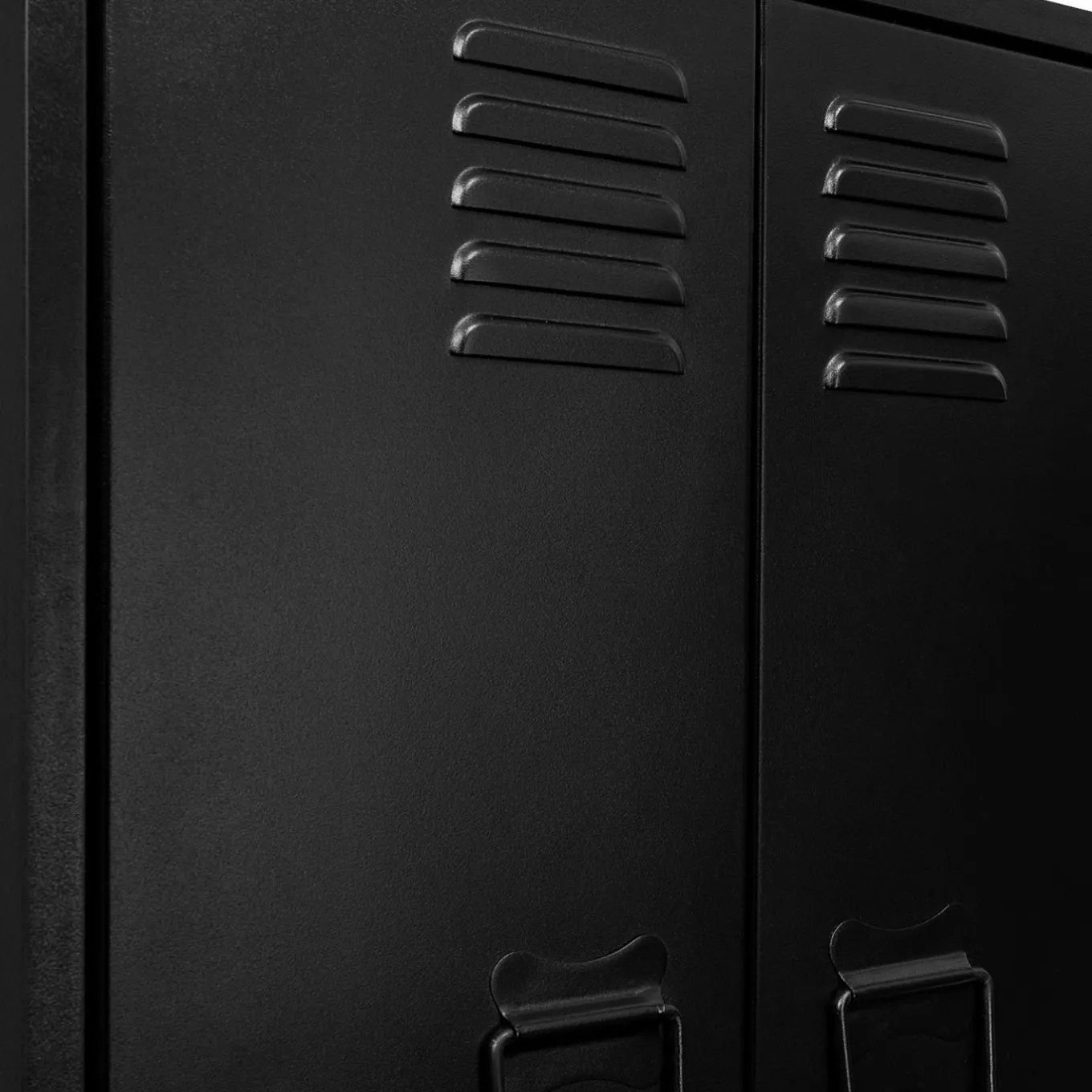 IDMarket Armoire murale 2 portes noir et métal* Rangement Et Accessoires|Collection Métal