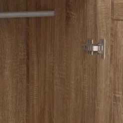 IDMarket Armoire penderie en hêtre avec 2 portes et étagères* Vestiaires Et Meubles D'Entrée|Chambre Complète Adulte