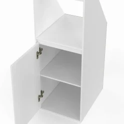 IDMarket Armoire sous pente blanche 1 porte 1 niche* Meubles Blancs|Meubles En Bois