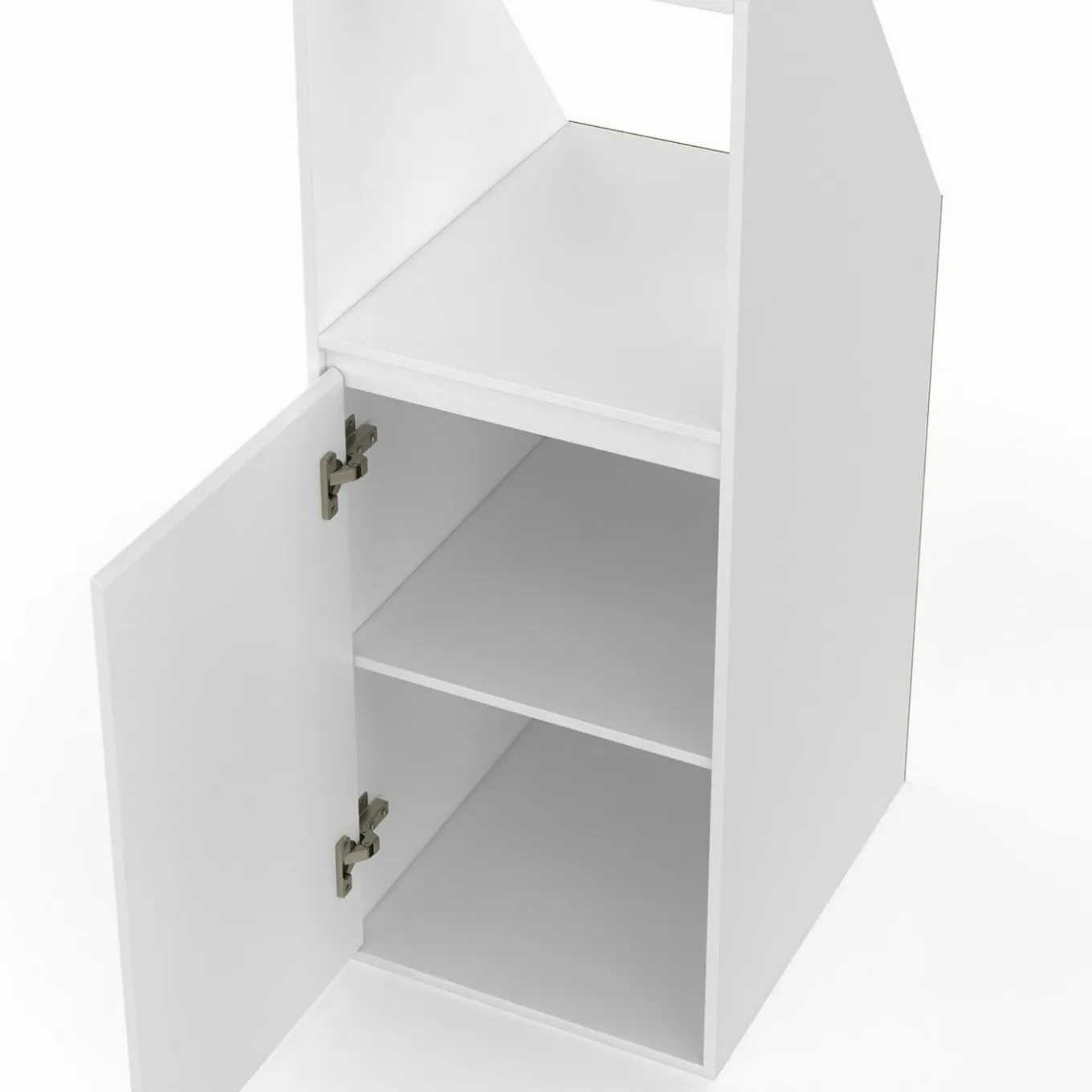 IDMarket Armoire sous pente blanche 1 porte 1 niche* Meubles Blancs|Meubles En Bois